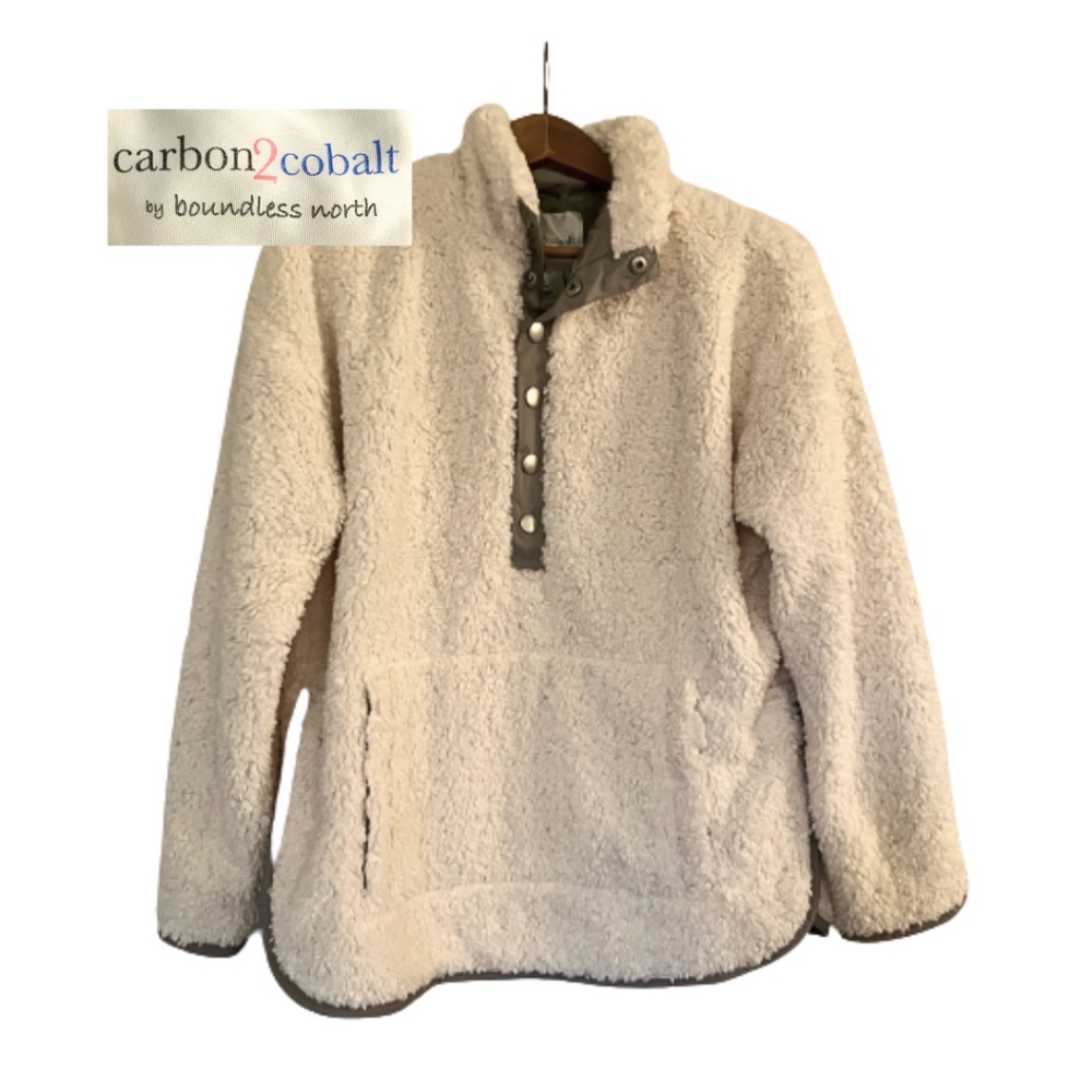 Carbon 2 Cobalt, woman’s snowfall pullover, size small